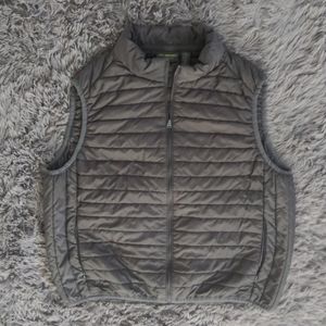 John Bartlett Consensus Puffer Vest Men's Extra Large Gray Zip Up